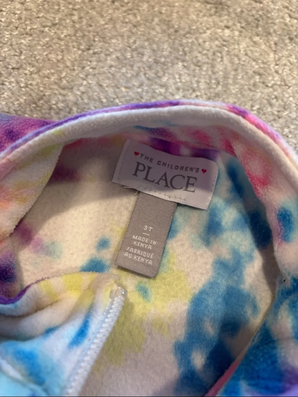 Kids' Tie-Dye Fleece Quarter-Zip Pullover - Multicolor